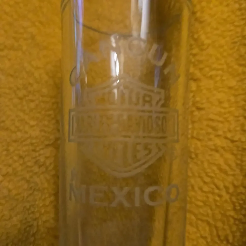 Vintage Harley Davidson CanCun Mexico shot/jigger/cordial glass